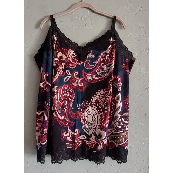Lane Bryant Tops The  Cami Lace,Paisley, 22/24,Rayón,Spandex, - Picture 10 of 11